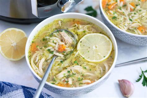 Easy Instant Pot Lemon Chicken Orzo Soup The Mediterranean Dish