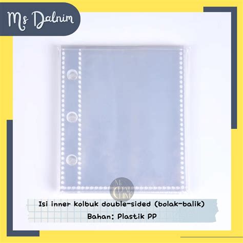 Jual Refill Sleeve Binder Kolbuk Plastik Pp Ring Inch Double Sided