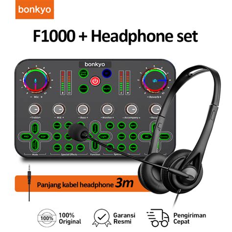 Bonkyo F1000 SoundCard Bluetooth Compatible External Wireless DJ Mixer