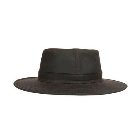 Walker And Hawkes 100 British Waxed Cotton Waterproof Bush Fedora Hat Hats Plus Caps