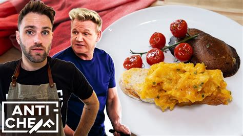 I Tried Making Gordon Ramsays Famous Scrambled Eggs Recipe Youtube