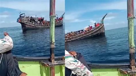 Viral Perahu Nelayan Aceh Halau Kapal Etnis Rohingya Di Tengah Laut