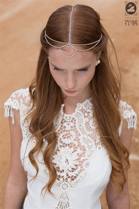 Boho Bridal Headband Bridal Hairband Bohemian By Ayajewellery Bohemian