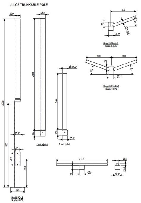 Selangorkuala Lumpur Kl Lce Trunkable Street Light Pole Single