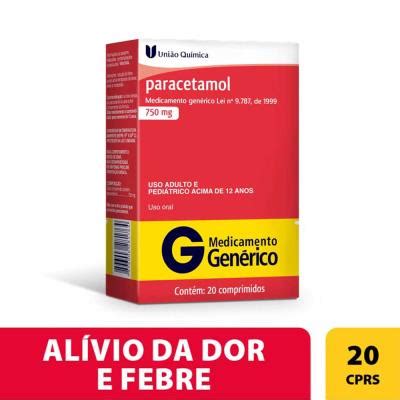 Indicações Para que serve e Bula Paracetamol 750mg 20 comprimidos