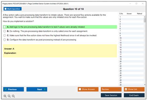 Pegasystems Pega Certified Senior System Architect PCSSA 86V1