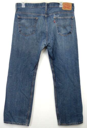 Levi S Mens 569 0041 Medium Blue Loose Fit Straight Leg Denim Jeans Sz