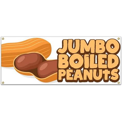 Signmission 48 In Jumbo Boiled Peanuts Banner With Concession Stand