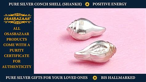 Osasbazaar Pure Silver Conch Shell Shankh Puja Ritual Temple Mandir