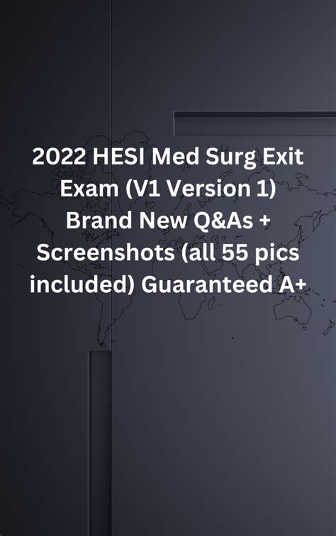 Hesi Med Surg Exit Exam V Version Brand New Q As