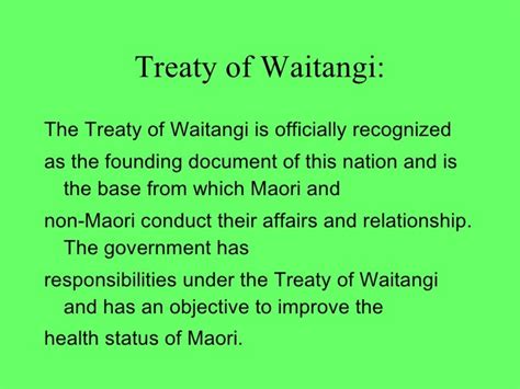 The Principles Of The Treaty Of Waitangi