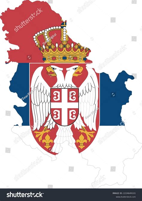 Map Flag Serbia Stroke Vector Isolated Stock Vector (Royalty Free ...