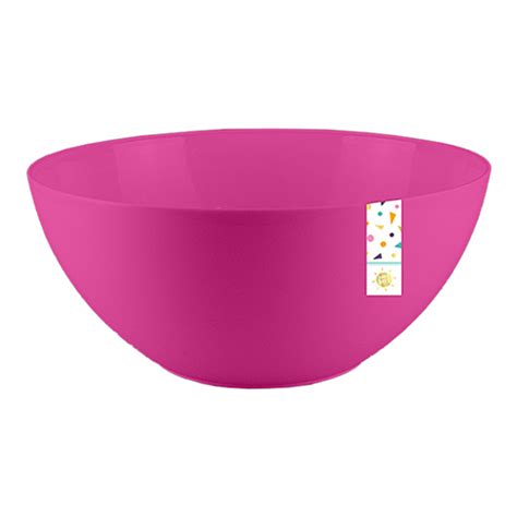 Hot Pink Large Round Reusable Plastic Bowl Cm Partyrama
