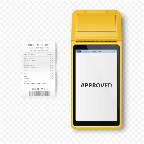 Premium Vector Vector Realistic Yellow D Payment Machine Pos