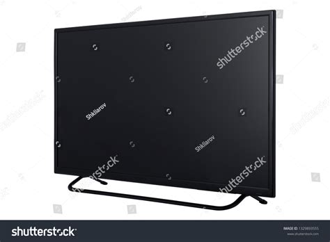 Frontal View Widescreen Internet Tv Monitor Stock Photo