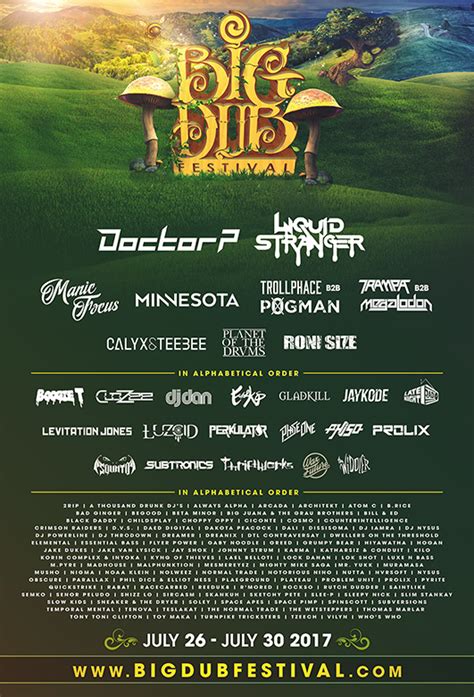 Lineup Big Dub Festival