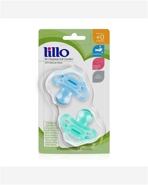 Riachuelo Kit 2 Chupetas Comfort 100 Silicone 0 6 Meses Azul Lillo