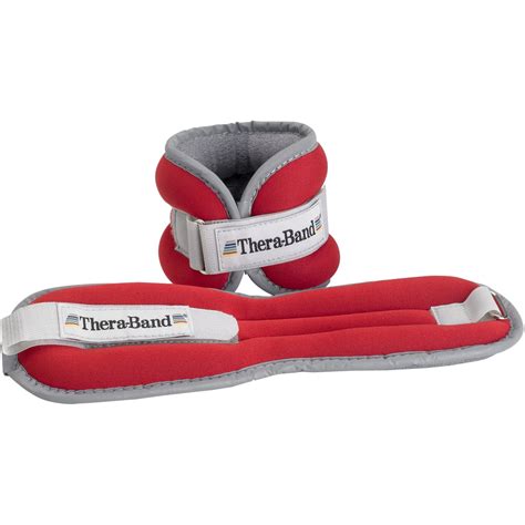 TheraBand Comfort Fit Ankle Wrist Weight Set Red 1 Pound Each Set