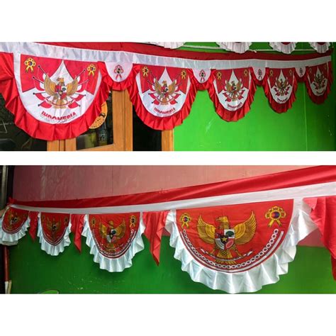 Jual Bendera Umbul Umbul Merah Putih Backdrop Garuda Dan Gelombang