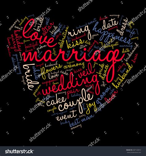 Marriage Word Cloud Vector Illustration Vector De Stock Libre De