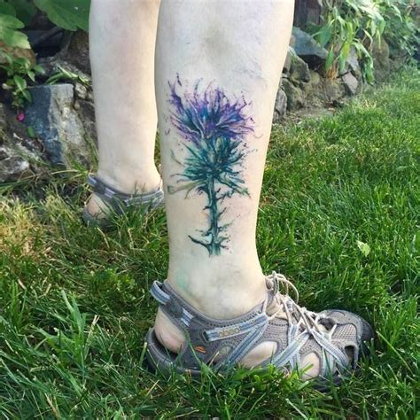 27 Impressive Thistle Tattoo Ideas TattooBloq Thistle Tattoo