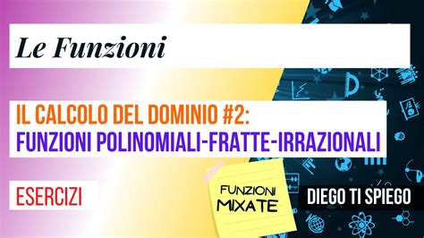 Il Dominio Di Una Funzione Polinomiale Fratta Irrazionale Funzioni