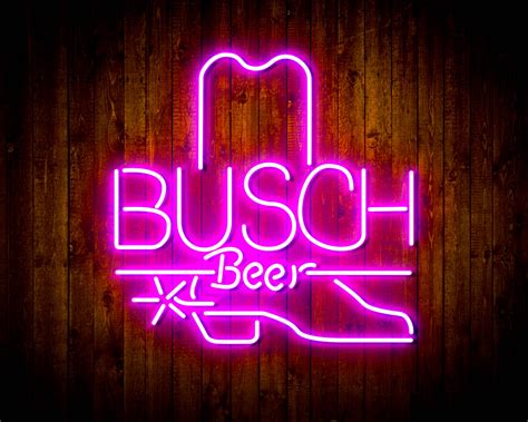 Busch Beer With Boot Handmade Led Neon Sign