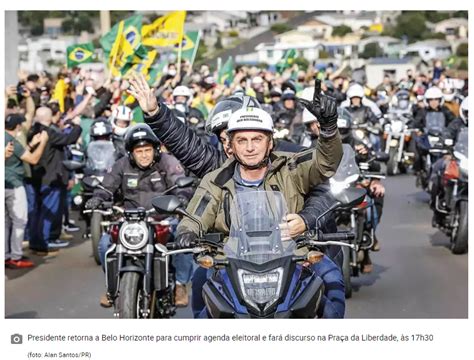 Bolsonaro vai discursar da Praça da Liberdade nesta quarta feira 23 08 2022