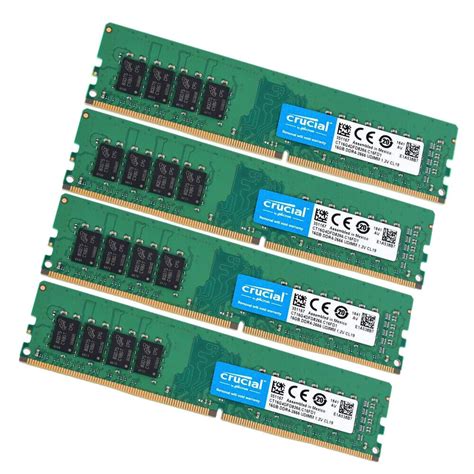 Crucial 64GB DDR4 2666 (4x 16GB) PC4-21300 1.2V Desktop Memory RAM ...