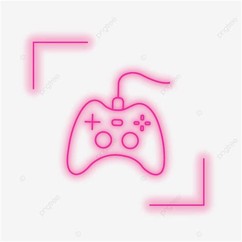 Gaming Play Game Vector Design Images Pink Neon Game Play Transparent