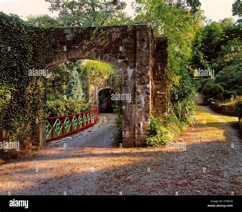 Arch Above Pagoda Garden Mount Congreve Co Waterford Ireland Stock