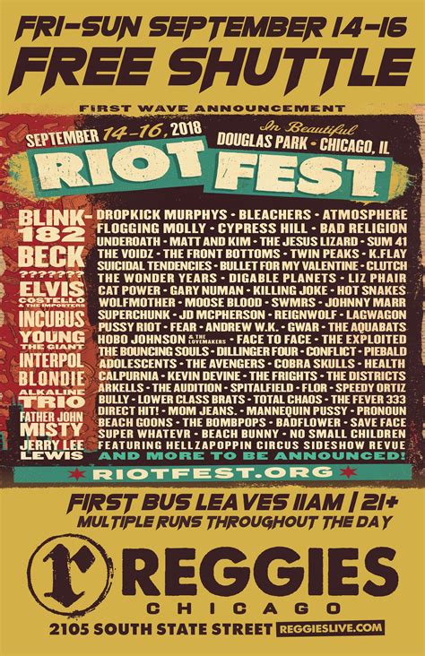 Riot Fest Shuttles Reggies Chicago