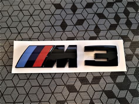 Bmw M3 Black Emblem Black Bmw M3 Trunk Badge Etsy