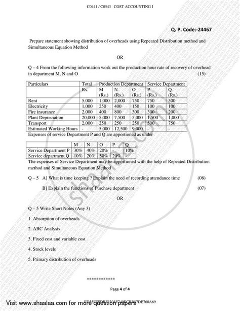 Cost Accounting Introduction And Element Of Cost B