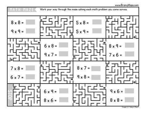 Pin By ♥ღ♥ Katja Kul ♥ღ♥ On Mazes Math Maze Multiplication Kids