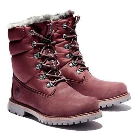 Women's TIMBERLAND Premium 6-inch Puffer Winter Boot in Burgundy – KIVIK