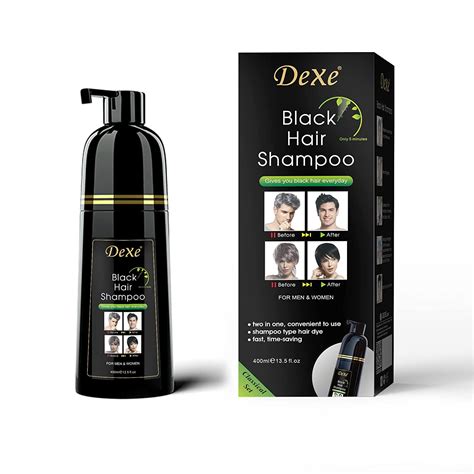 Dexe Instant Black Hair Shampoo 1353 Fl Oz Hair Dye Shampoo For Men And Women Mild Plant