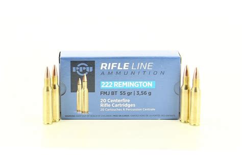 Munitions PPU 222 Remington FMJ BT 55 Gr 3 56 G Avis Carac