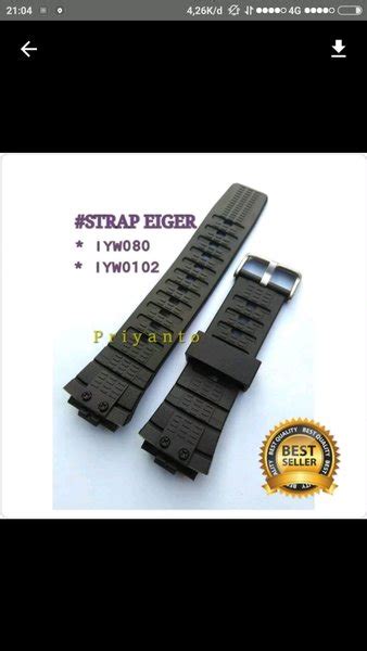 Jual Tali Strap Watch Rubber Jam Tangan Eiger Iyw0080 Iyw 0080 80 102