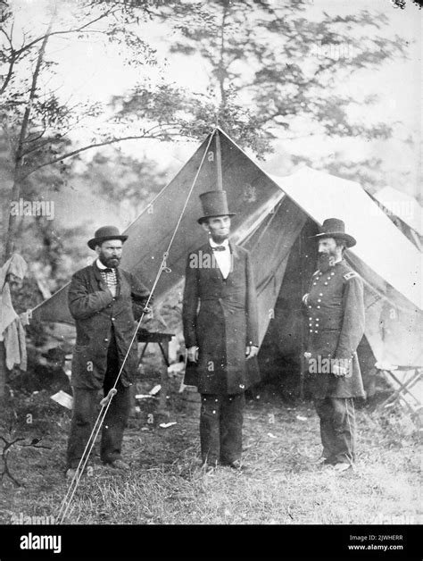 President Lincoln Allan Pinkerton And Major General John A