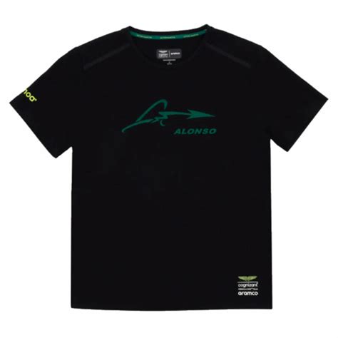 2023 Aston Martin Lifestyle Alonso T Shirt Black GPBox