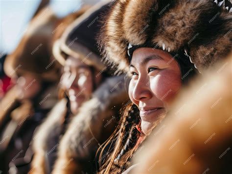 Premium Photo Smiling Native Inuit Indigenous People Of Greenland