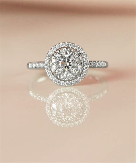 Illusion Set Round Brilliant Diamond Halo Ring Phillip Stoner The