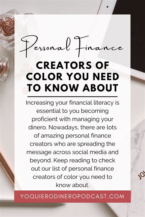 personal finance creators  color      yo quiero