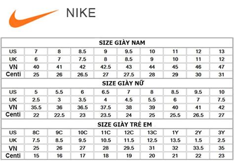 Size Guide Bảng Quy Đổi Size Giày Shooz Vn