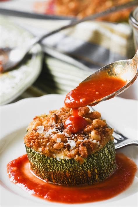 Cheesy Italian Stuffed Zucchini • For Big Zucchini