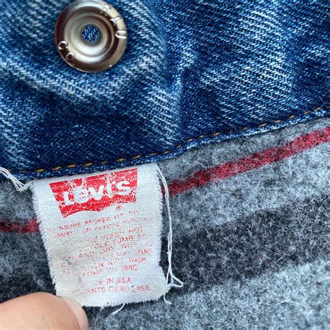 Vintage Levis Blanket Lined Denim Jacket Very Thick Depop