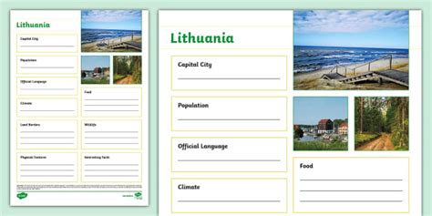 Lithuania Fact File Template Hecho Por Educadores Twinkl