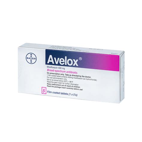 Avelox Tab 400mg Hộp 1 Vỉ X 5 Viên Bayer Cevpharma Ghch Kim Cương