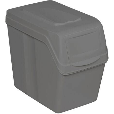 Set De Cubos De Basura Keden Sortibox Para Reciclado Gris Volumen X L